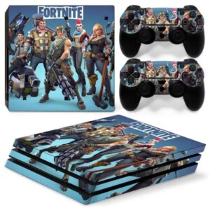 Fortnite PS4 Pro skin til konsol og controllere. Hele teamet. -