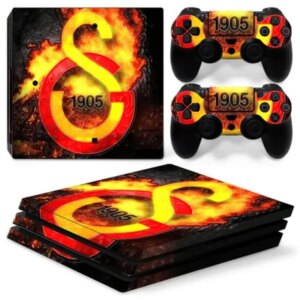 PS4 Pro skin til konsol og to controllere. Galatasaray. -