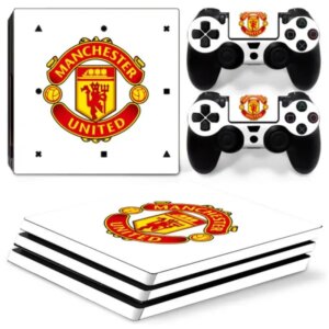 PS4 Pro skin til konsol og to controllere.Manchester United.Hvid -
