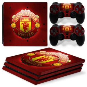PS4 Pro skin til konsol og to controllere. Manchester United. -