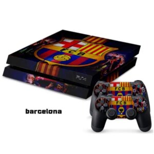 PS4 skin til konsol og to controllere. FC Barcelona. -