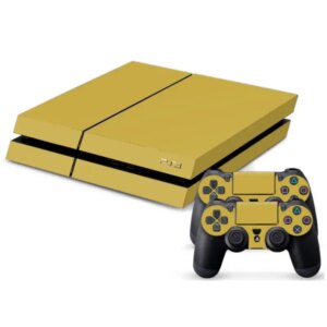 PS4 skin til konsol og to controllere. Gold - Mat. -