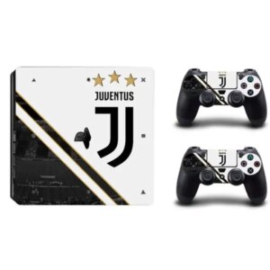 PS4 skin til konsol & controllere. Juventus logo. Sort/hvid -