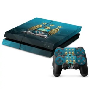 PS4 skin til konsol og to controllere. Manchester City. -