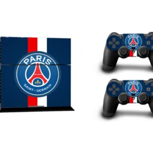 PS4 skin til konsol og to controllere. Paris Saint-Germain. -