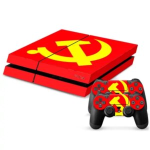 PS4 skin til konsol og to controllere. Sovjetunionen. -