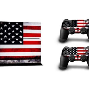 PS4 skin til konsol og to controllere. USA. -