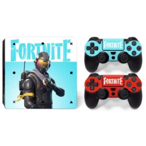 Fortnite PS4 Slim skin til konsol og controllere. Burnout. -