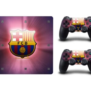 PS4 Slim skin til konsol og to controllere. Barcelona - shine. -