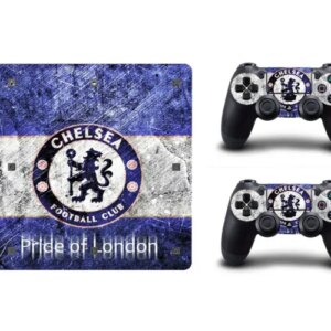 PS4 Slim skin til konsol og to controllere. Chelsea. -