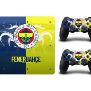 PS4 Slim skin til konsol og to controllere. Fenerbahce. -