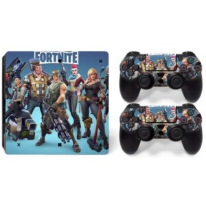 Fortnite PS4 Slim skin til konsol og controllere. Hele teamet. -