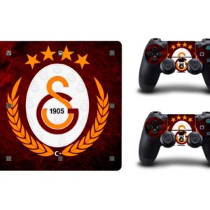 PS4 Slim skin til konsol og to controllere. Galatasaray. -