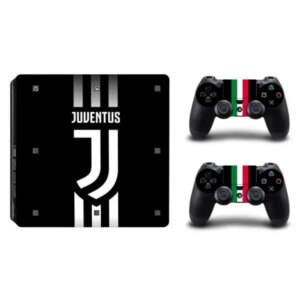 PS4 Slim skin til konsol & controllere. Juventus' nye logo. -