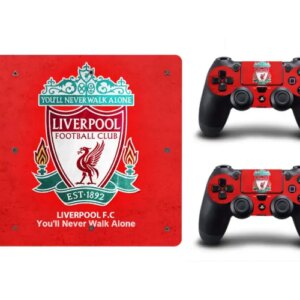 PS4 Slim skin til konsol og to controllere. Liverpool FC. -