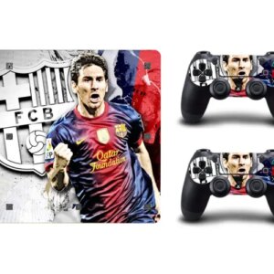 PS4 Slim skin til konsol og to controllere. Messi. -