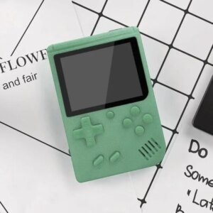 Retro håndholdt spillekonsol med 400 klassiske spil. Grøn. -