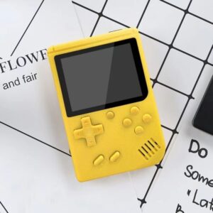 Retro håndholdt spillekonsol med 400 klassiske spil. Gul. -