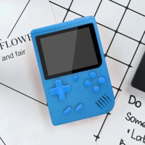 Retro håndholdt spillekonsol med 400 klassiske spil. Skyblue. -