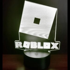 Roblox 3D lampe. Natlampe med et lysende Roblox logo. Farveskift mellem 7 farver. -