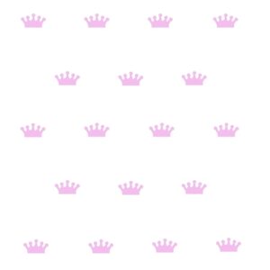 Royal wallsticker med prinsessekroner / kongekroner. 18 stk. Pink -