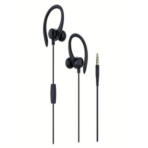 S-07 Stereo Sports Earphones med Ørekroge og mikrofon. Perfekt til sport -
