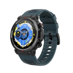 S56T Touch Screen Smartwatch. IP67 Vandtæt Aktivitets ur med skridttæller mm. Lagoon Blue. -