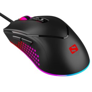 Sandberg Azazinator Gaming Mouse 6400  -  6400 DPI, RGB Lys, 7 Knapper, Sort -