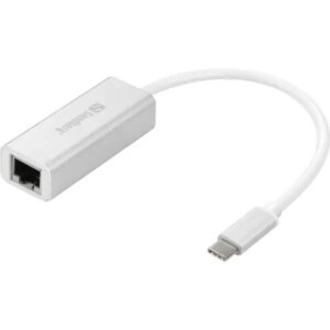 Sandberg USB-C Netværks Converter / LAN adapter. Silver. -