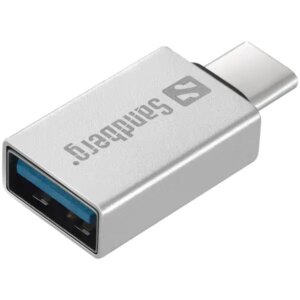 Sandberg USB-C til USB 3.0 Dongle. Silver. -