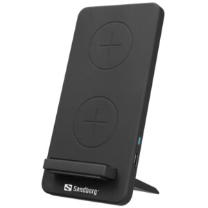 Sandberg Wireless Charger Stand. 2i1 trådløs oplader. 15W -