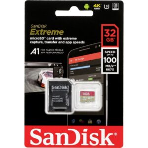 SanDisk Extreme MicroSDHC 32GB A1 / Video Class V30 / UHS-I U3 / Class10 -