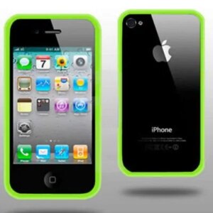 Silikone bumper til iPhone 4. Grøn. -