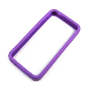 Silikone bumper til iPhone 4. Lilla. -