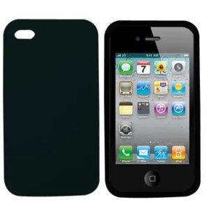 Silikone cover til iPhone 4 / iPhone 4S. Sort. -