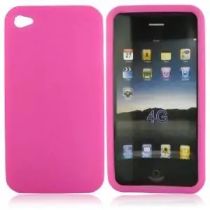 Silikone cover til iPhone 4 & 4S. Pink. -