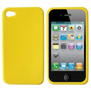 Silikone cover til iPhone 4 / iPhone 4S. Gul. -
