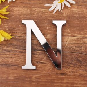 Spejl Bogstav Wallsticker. Unikke Dekorationer til Dit Hjem. Bogstav: N -