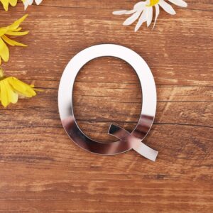 Spejl Bogstav Wallsticker. Unikke Dekorationer til Dit Hjem. Bogstav: Q -