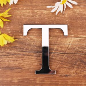 Spejl Bogstav Wallsticker. Unikke Dekorationer til Dit Hjem. Bogstav: T -