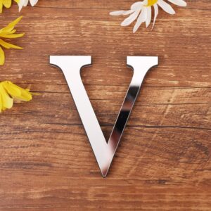 Spejl Bogstav Wallsticker. Unikke Dekorationer til Dit Hjem. Bogstav: V -
