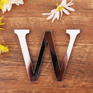 Spejl Bogstav Wallsticker. Unikke Dekorationer til Dit Hjem. Bogstav: W -