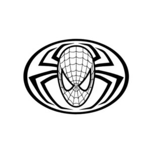 Flot Spiderman wallsticker. Spiderman logo. Lille. 25x35cm -