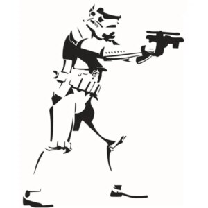 Stormtrooper wallsticker. Flot Star Wars wallsticker. 46x58cm -