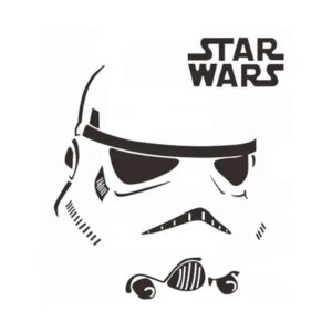 Star Wars wallsticker. Stormtrooper maske. 41x32cm -