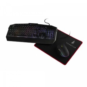 SUREFIRE KingPin Gaming Combo Set. 3-i-1 Gaming pakke med tastatur, mus og musemåtte. -