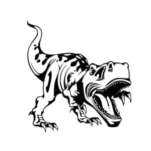 Dinosaurus wallsticker. Brølende T-Rex. 42x45cm. -