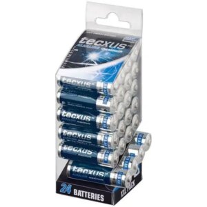 Tecxus Alkaline type AA Standardbatterier. 24 stk. -