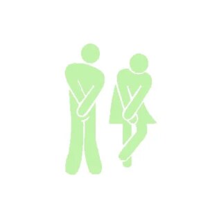 Selvlysende Toilet skilt. Sjov og flot toilet wallsticker. -