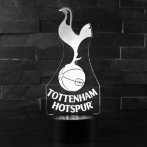 Tottenham 3D lampe. Farveskift mellem 7 farver. -